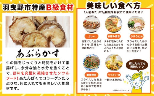 あぶらかす 500g 株式会社龍工房《30日以内に出荷予定(土日祝除く)》大阪府 羽曳野市 あぶらかす 大阪府羽曳野市産 小腸 揚げ物 油かす