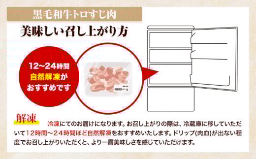 黒毛和牛 トロすじ肉 約1kg 牛魔王デミート《30日以内に出荷予定(土日祝除く)》大阪府 羽曳野市 送料無料 牛肉 牛 和牛 牛すじ肉 牛すじ 煮込み料理 おでん カレー