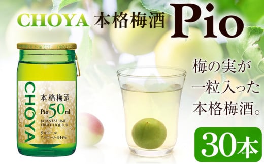 本格梅酒 Pio 飲みきりサイズ 50ml 30本 羽曳野商工振興株式会社《30日以内に出荷予定(土日祝除く)》大阪府 羽曳野市 梅酒 梅 酒 CHOYA チョーヤ チョーヤ梅酒 お酒 pio