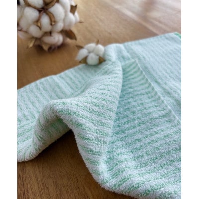 泉州タオル　透かし織りボーダータオル『くすみカラー』5色10枚セット!【1673996】