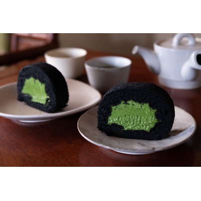 贈答用推奨!!オリジナル生クリーム　良質な抹茶使用　利休抹茶ロールケーキ　玄(げん)【配送不可地域：離島】【1749370】