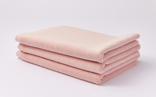 【泉州タオル】ROSHICHI ホテル仕様バスマット3枚セット / ミスティピンク【1719204】