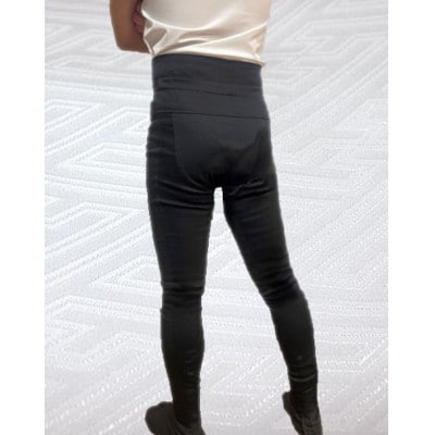 【糸よし】腹当兼用ズボン型股引 (黒) 4Lサイズ【1696734】