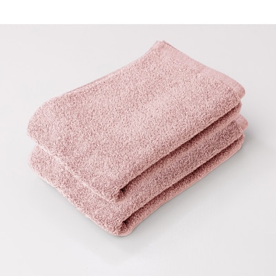 バスのハンブンタオル2枚セット(ピンク)【1670176】