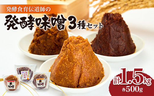 発酵食育伝道師の三種の味噌セット【配送不可地域：離島】【1677616】