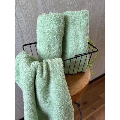 泉州タオル　ホテル仕様カラータオル≪グリーン≫同色3枚セット【1673982】