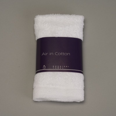 【泉州こだわりタオル】エアーインコットンフェイスタオル(ホワイト)4枚〜ワンランク上の柔らかさ〜【1720642】