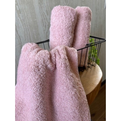 泉州タオル　ホテル仕様カラータオル〈ピンク〉同色3枚セット【1673978】