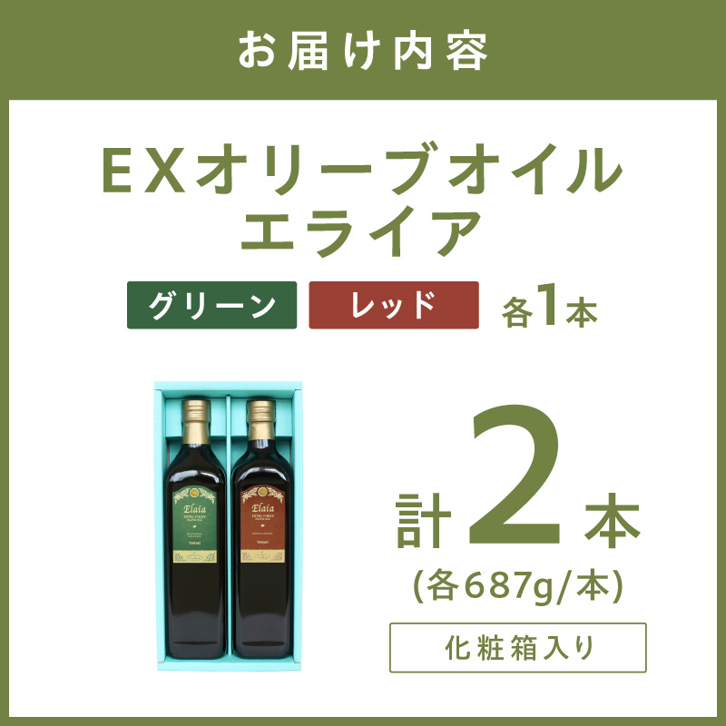 EXãªãªãŒããªã€ã« ãšã©ã€ã¢ ã°ãªãŒã³ã»ã¬ãã 2çš®2æ¬ã»ããïŒåç²§ç®±å
¥ãïŒ ããã¿ã€ ãªãªãŒããªã€ã« ãšã¯ã¹ãã©ããŒãžã³ ãªãªãŒãæ²¹ ã»ãã ã026D-002ã