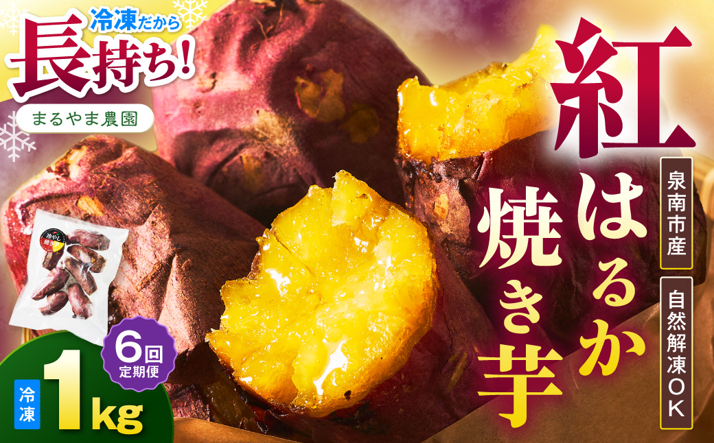 まるやま農園 冷凍焼き芋 毎月1kg 6回定期便 最初の月+1kg【087C-108】
