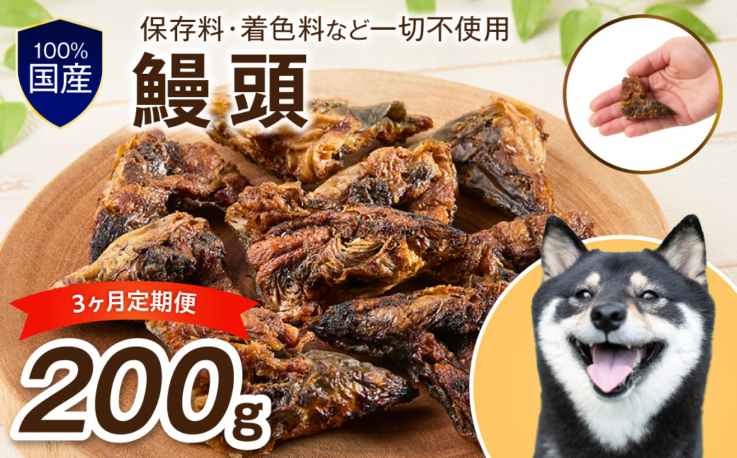 ペットフード研究所 鰻頭  毎月200g 3回定期便 最初の月+100g【087C-115】