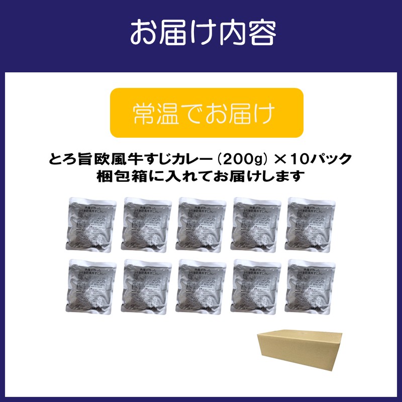 とろ旨欧風牛すじカレー（200g×10パック）【配送不可地域：北海道・沖縄】【069D-012】