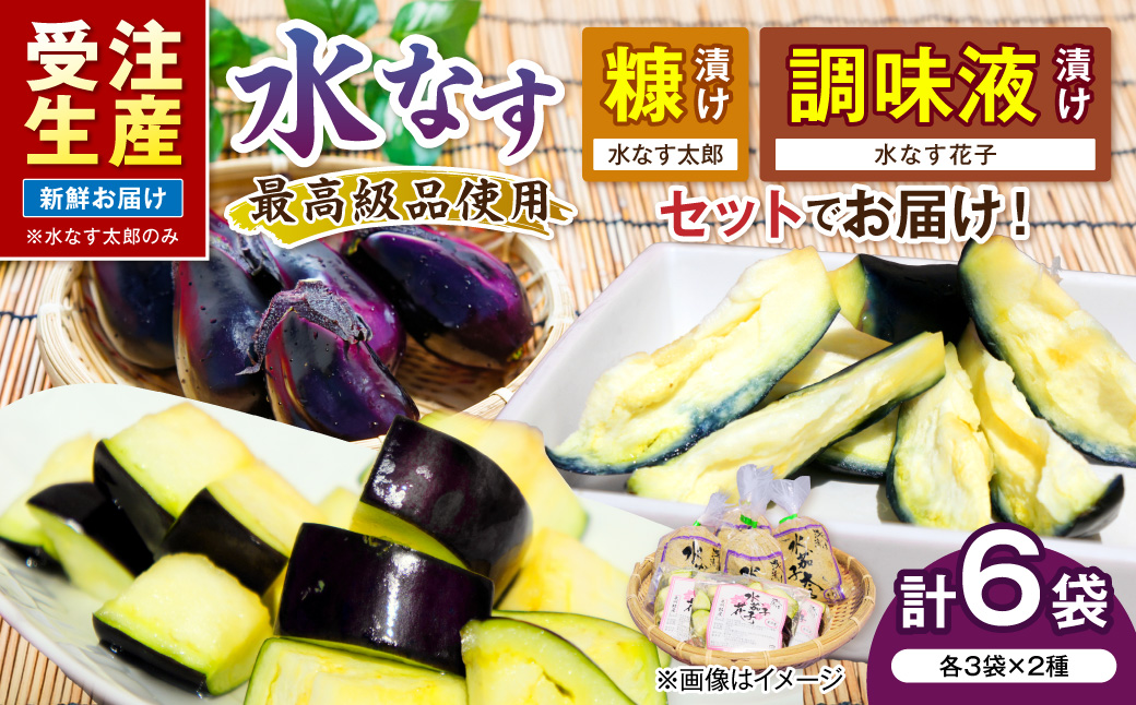 泉南銘産 水なすペアセット 太郎＆花子 計6個【042D-016】