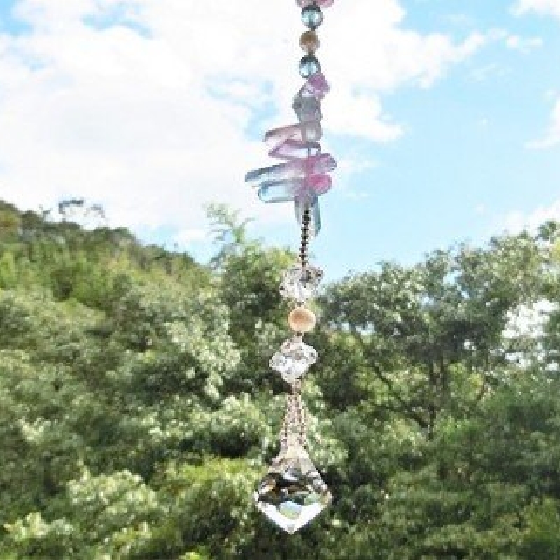 オリジナル天然石サンキャッチャー「Angel light～天使の光～」【007C-050】