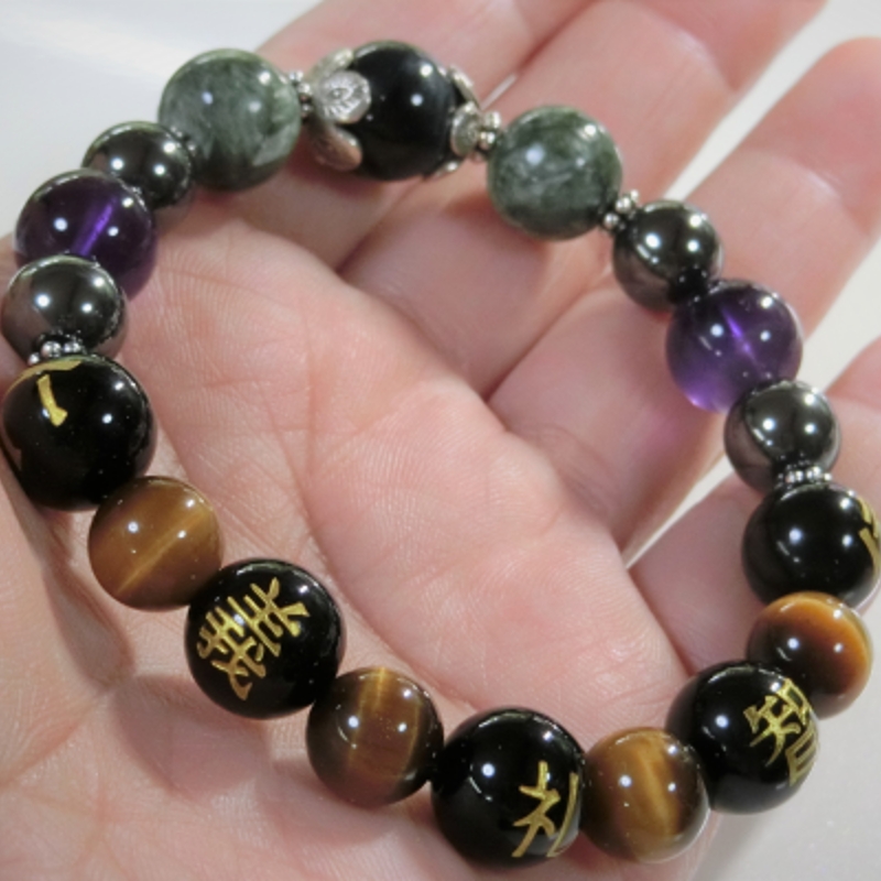 天然石ブレスレット「五常の教え」【007B-064】