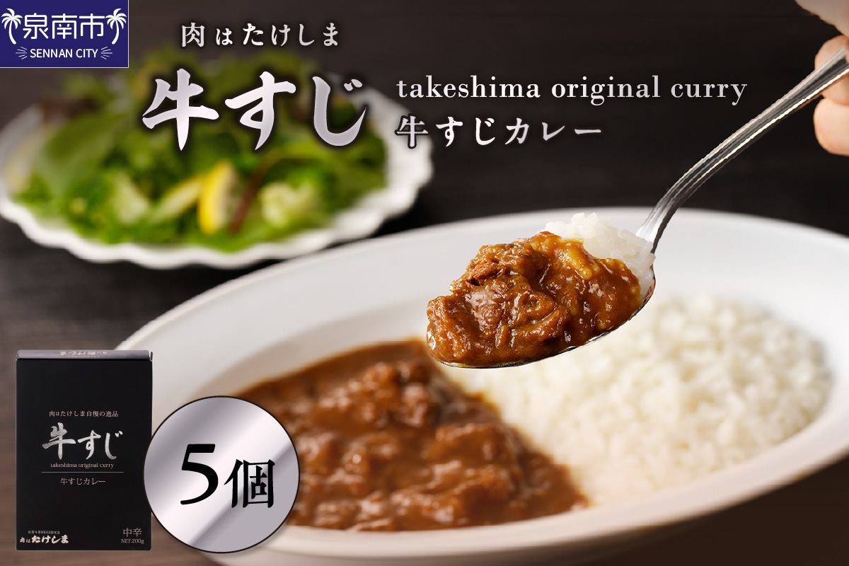 肉はたけしま 牛すじカレー 5個セット カレー レトルトカレー レトルトカレーセット こだわりカレー ビーフカレー スパイスカレー 牛スジカレー 人気カレー 大人気カレー レトルト食品 常温保存【002D-009】