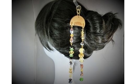 天然石簪（かんざし）「雷光の轟輝（とどろき）」【007B-073】