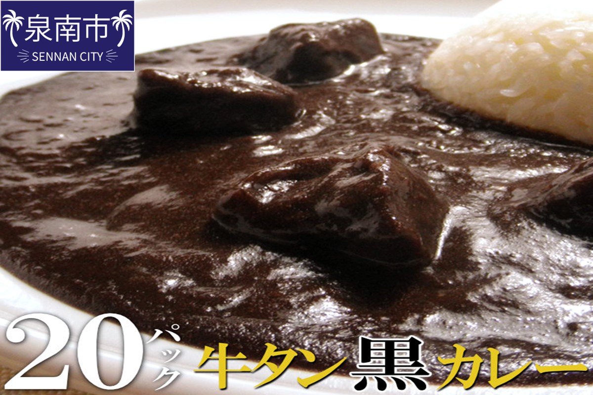 牛タン黒カレー（200ｇ×20パック）（カレー レトルトカレー レトルトカレーセット 牛タンカレー 牛タン入りカレー 黒カレー 黒ゴマカレー スパイスカレー こだわりカレー 本格カレー 人気カレー 大人気カレー）【069D-010】