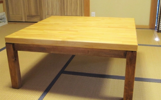 手作り木製 ローテーブル「こたつにも使ってね」【007A-057】