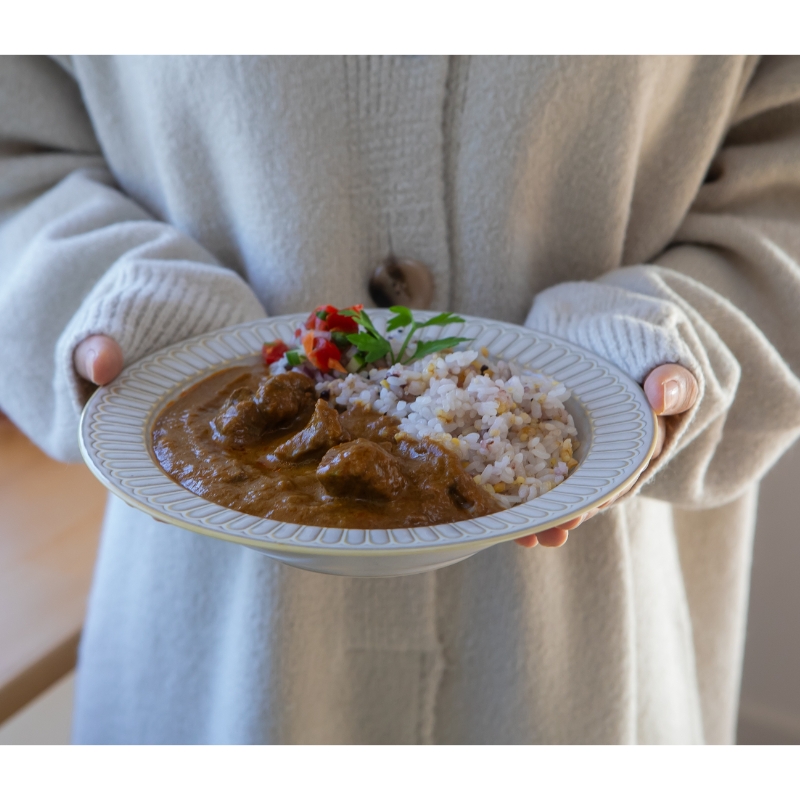 【自家用 化粧箱なし】妊婦さんたちのために野菜とフルーツで作ったビーフカレー 3食セット【092E-018】