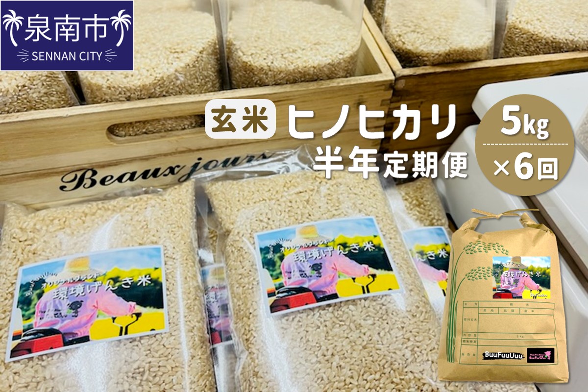 農業姉妹がこだわって栽培！玄米5kg半年定期便【024B-006】