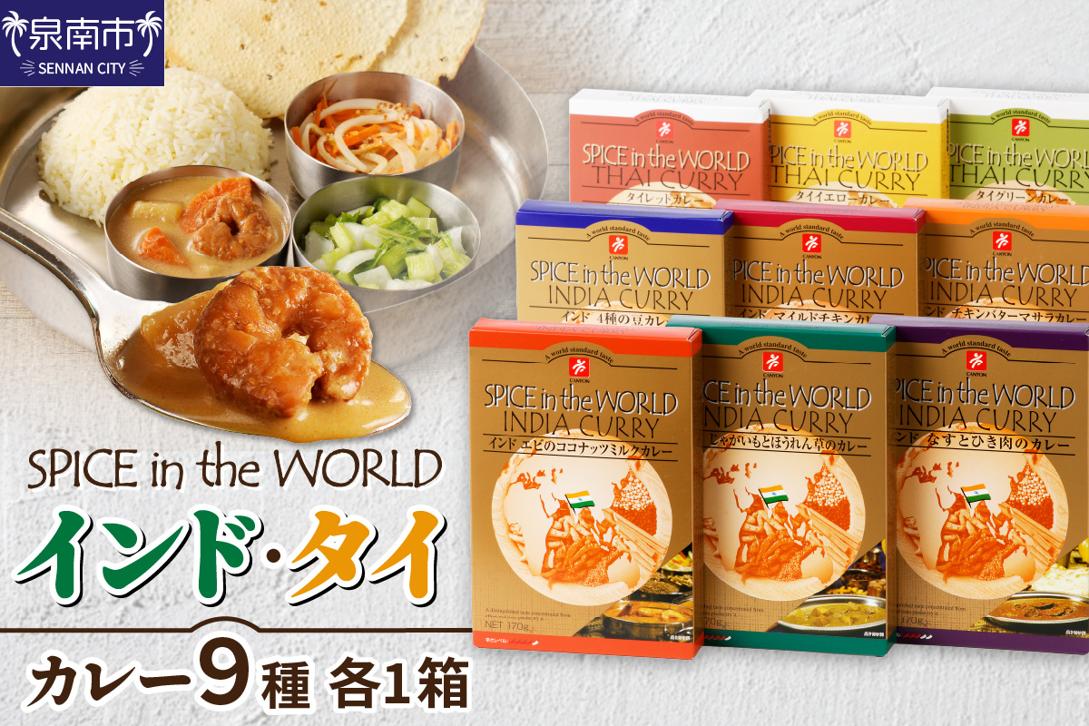 SPICE IN THE WORLD インド・タイカレー 9種セット カレー レトルトカレー レトルトカレーセット こだわりカレー インドカレー タイカレー スパイスカレー エスニックカレー 人気カレー 大人気カレー レトルト食品 常温保存【002D-014】