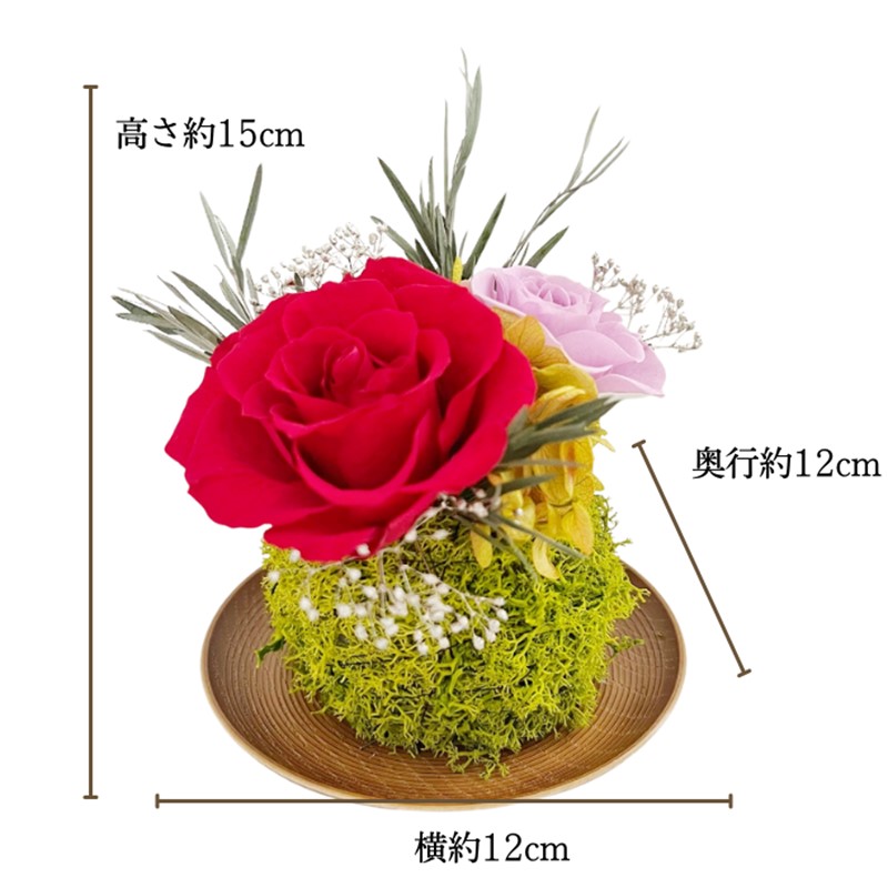 プリザーブドフラワー 苔玉風アレンジ【023D-006】