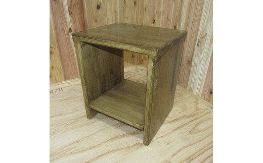 手作り 木製 スツール【007C-087】