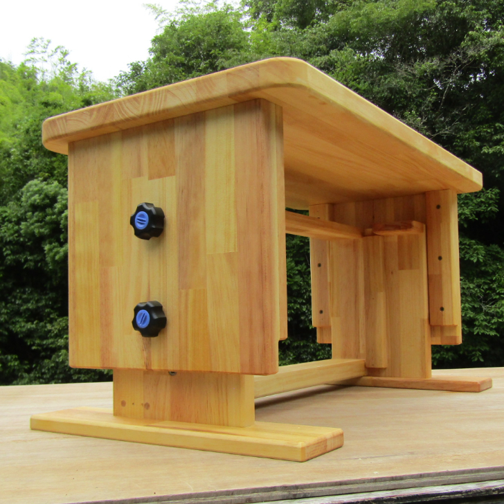 手作り木製 幼児用机（3段階高さ変更可能）【007B-122】