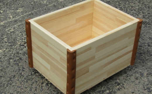 手作り木製 おもちゃ箱 キャスター付き【007C-068】