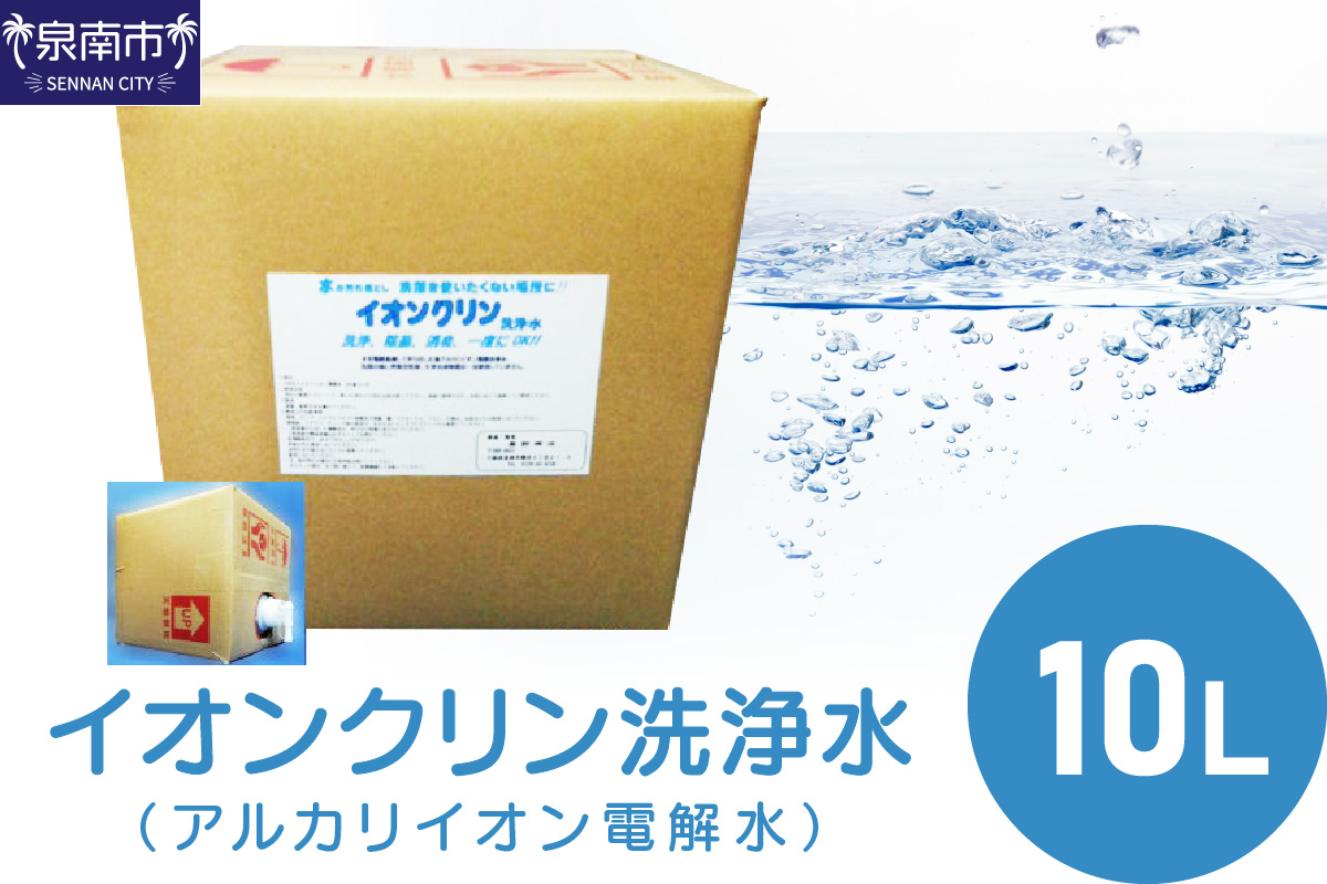 イオンクリン洗浄水（アルカリイオン電解水）10L【017C-001】