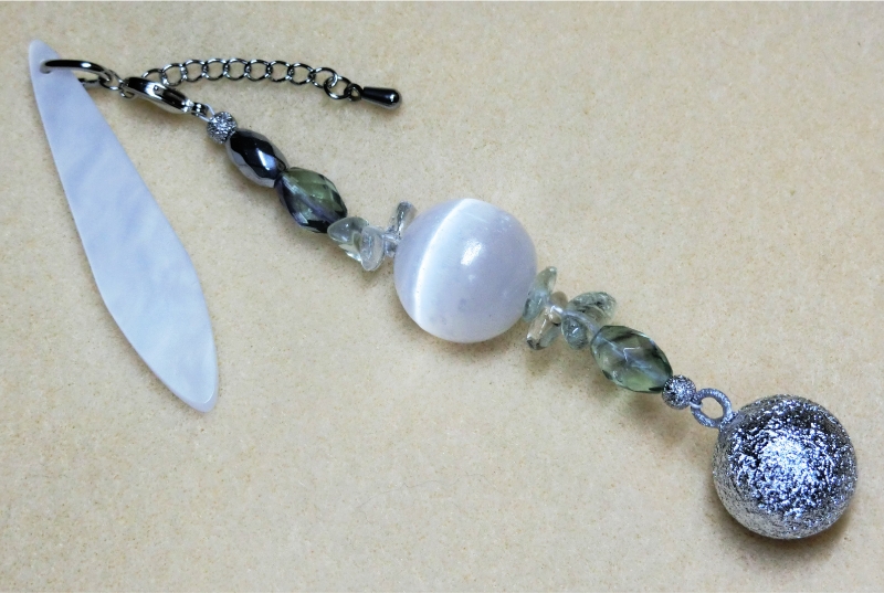 オリジナル根付・羽織紐セット 「岸辺に咲く花（Fleur de Rocaille）」【007B-080】