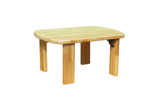 手作り木製 四角ちゃぶ台 脚折れ金具仕様【007B-058】