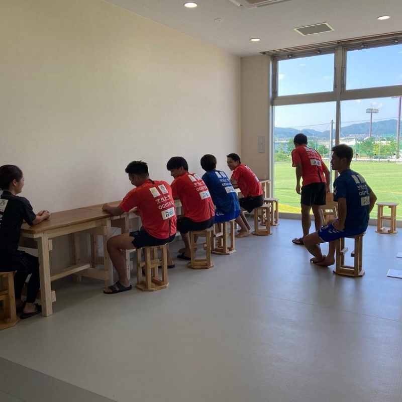 手作り 木製 八角 スツール【007C-067】