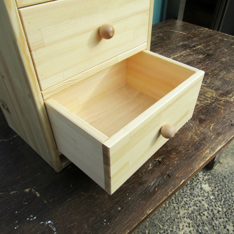 手作り 木製 キャビネット 4段【007B-091】