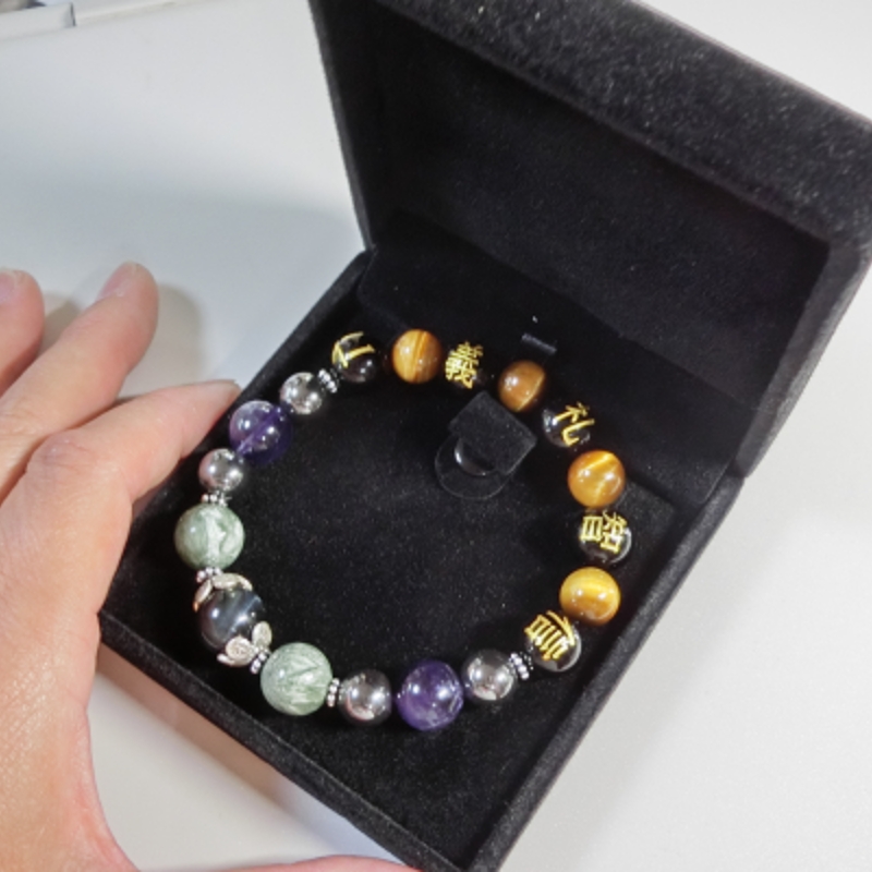 天然石ブレスレット「五常の教え」【007B-064】