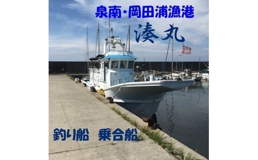 【 泉南 ・ 岡田浦漁港 】 釣り船 湊丸 午前便・午後便 1名様 体験 泉州沖 船釣り アジ メバル 釣り船 体験チケット 釣り 乗合船 岡田浦漁港 レジャー 趣味 フィッシング【049D-002】