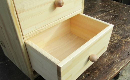 手作り 木製 キャビネット 5段【007B-107】