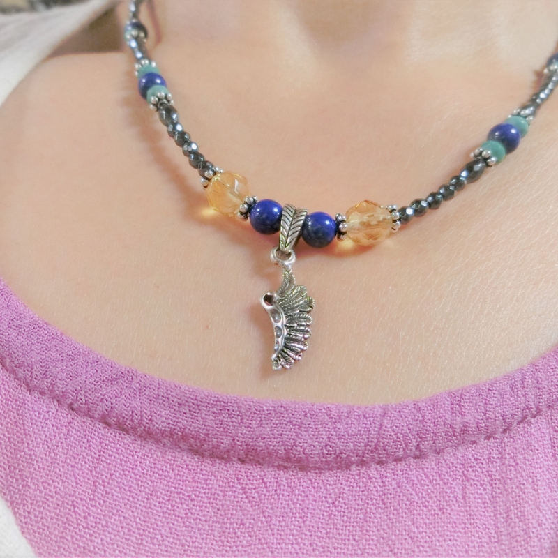 天然石ネックレス 「飛翔」【007B-059】