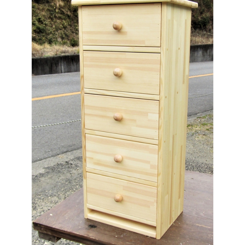 手作り 木製 キャビネット 5段【007B-107】