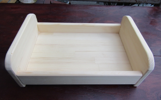 手作り木製 お人形・ぬいぐるみベッド「ミニ」【007D-077】