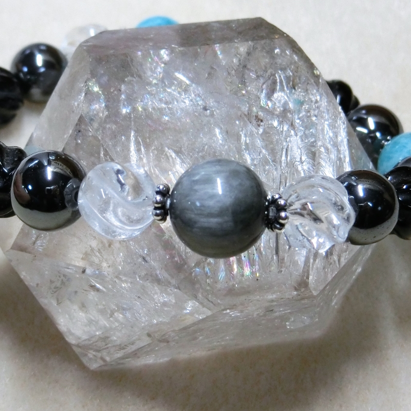 天然石ブレスレット 「未来への羅針盤」【007C-078】