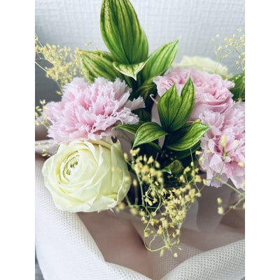 プリザーブドフラワーカーネーションのスタンディングブーケ(水替え不要)【1604932】