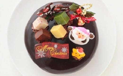 クリスマスケーキ ドリップクリスマスチョコケーキ 5号 ホール型 【2026年12月18日から23日発送予定】｜ 15cm 3～5人向け クリスマス ケーキ 先行予約 予約 チョコレート チョコ 冷凍