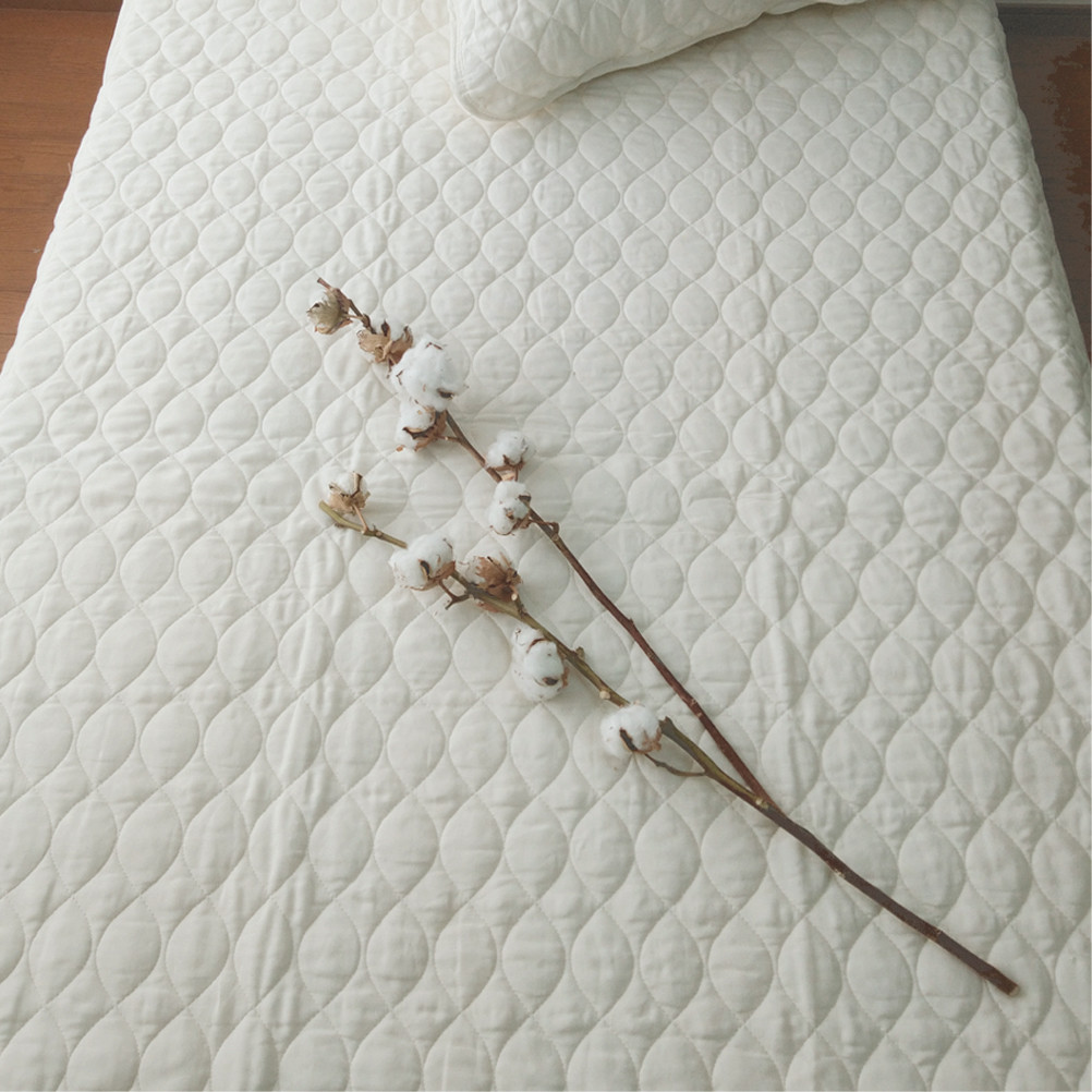 【セミダブルサイズ】オーガニックコットン ガーゼ敷きパッド セミダブルサイズ 【キナリ】｜ 敷きパッド シーツ オーガニックコットン 綿100% セミダブル