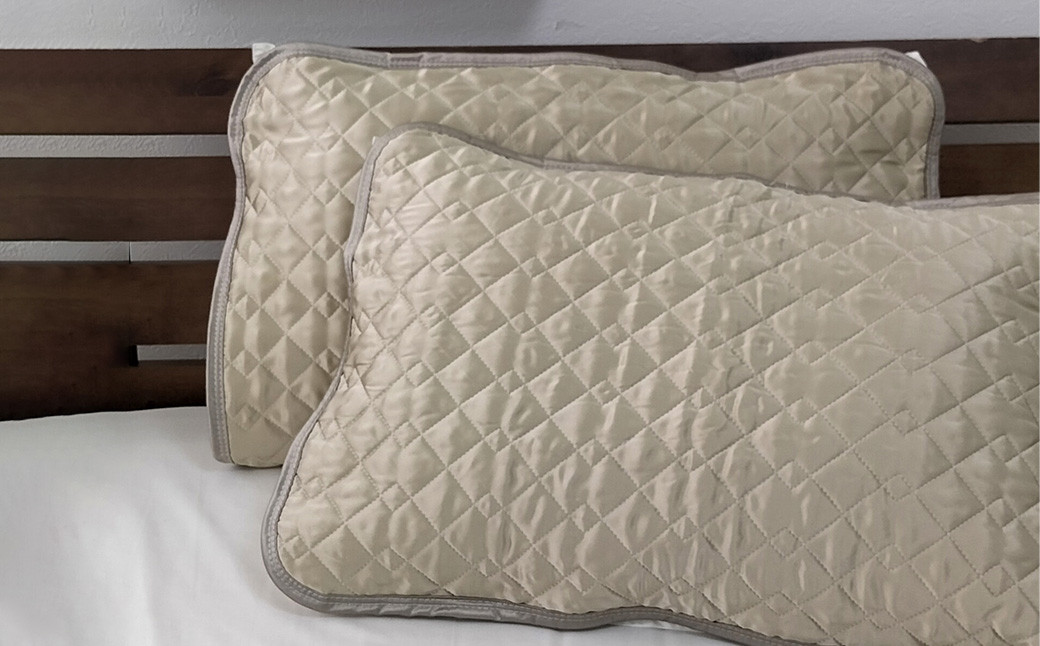 【ベージュ】シルクサテン100％ まくらパッドM【43×63cm】2枚組 枕パッド まくらパッド まくらカバー