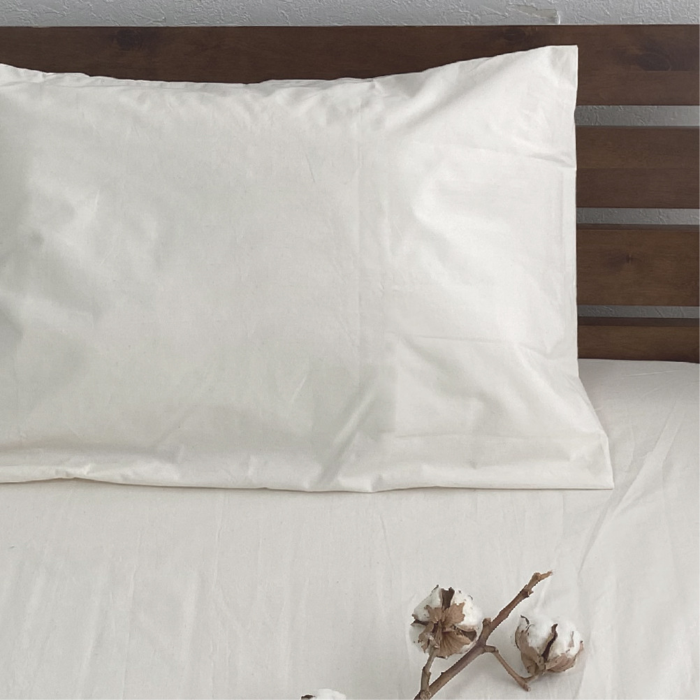 【ロングサイズ】無漂白綿100％ キナリ まくらカバー （43cm×120cm）｜ 枕カバー 枕 カバー  Lサイズ キナリ 寝具 無漂白綿