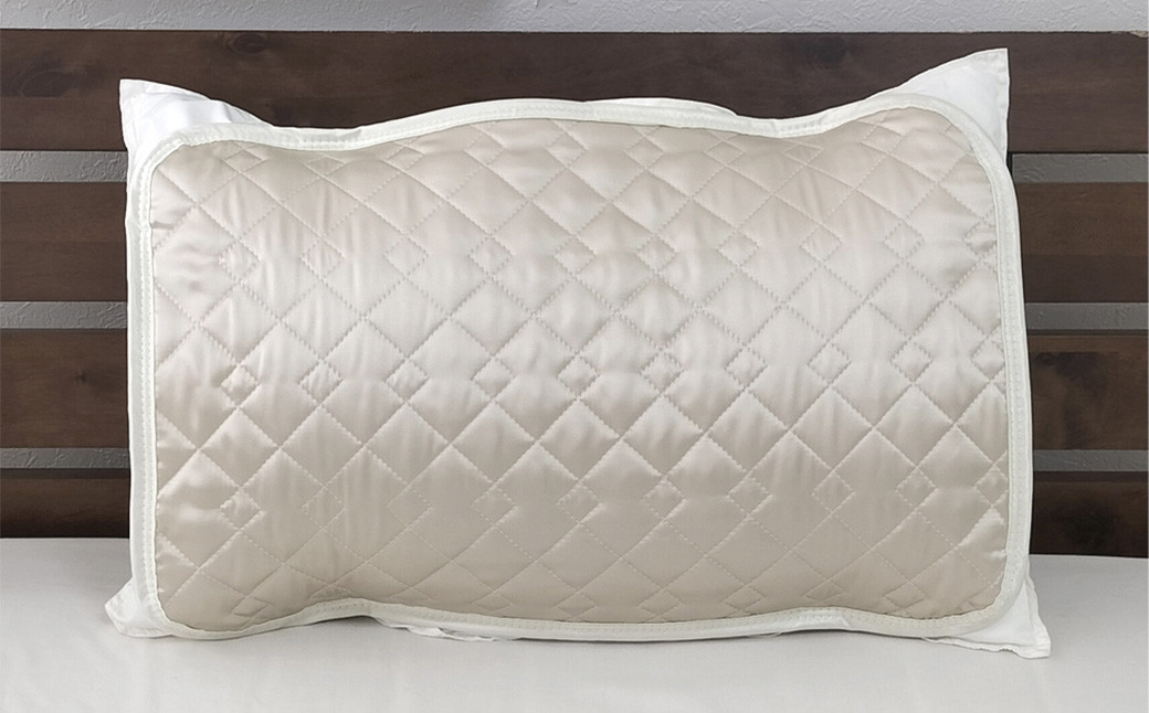 【アイボリー】シルクサテン100％ まくらパッドS【35×50cm】 枕パッド まくらパッド まくらカバー