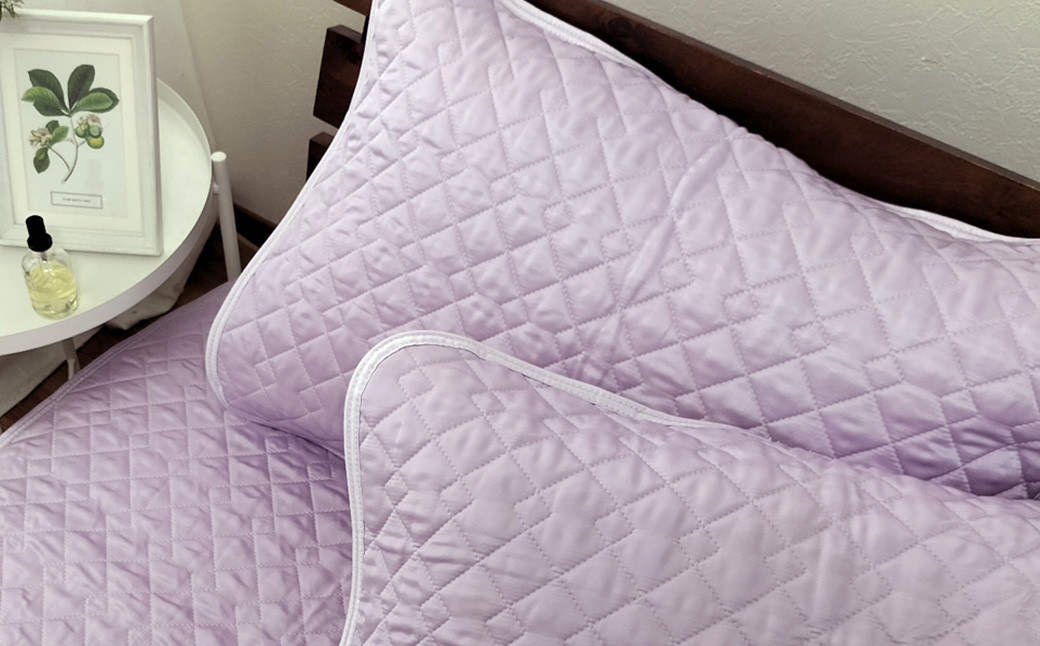 【パープル】シルキーコットン まくらパッド2枚組M【43×63cm】 枕パッド まくらパッド まくらカバー