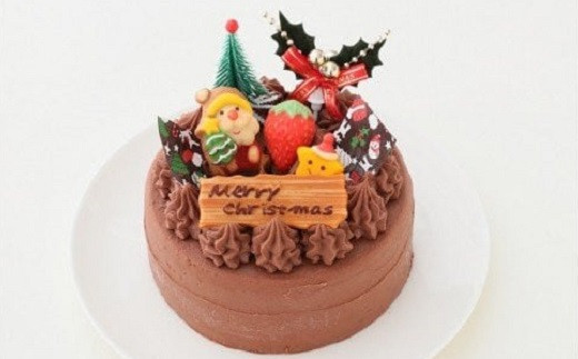クリスマスケーキ クリスマスガナッシュ 5号 ホール 【2026年12月18日から23日発送予定】｜ 15cm 3～5人向け クリスマス ケーキ 先行予約 予約 チョコレート チョコ 濃厚 冷凍